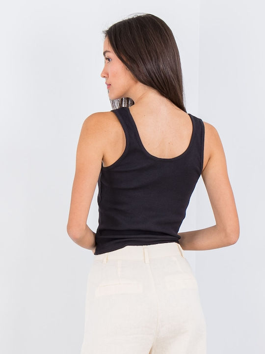 Mapleton Women's Blouse Cotton Sleeveless Black