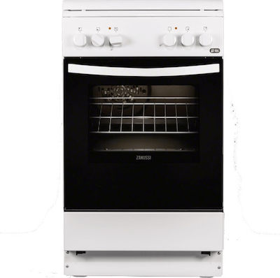 Zanussi ZCE550G1WA Κουζίνα 54lt με Εμαγιέ Εστίες Π50εκ. Λευκή