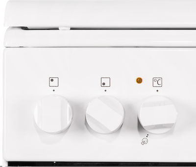 Zanussi ZCE550G1WA Κουζίνα 54lt με Εμαγιέ Εστίες Π50εκ. Λευκή