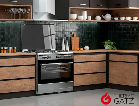 Thermogatz TGS 7000 IX Aragaz cu Gaz Lichefiat & Electricitate 94lt cu Plite pe Gaz Lichefiat L90cm. Inox