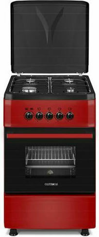 Ferre F5T40G2-Red Aragaz cu Gaz Lichefiat 52lt cu Plite pe Gaz Lichefiat L50cm. Red