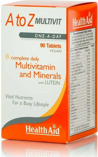 Health Aid A To Z Multivit Πολυβιταμίνη για Ενέργεια 90 ταμπλέτες