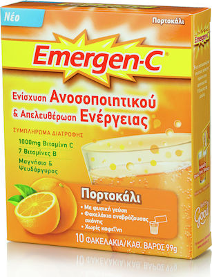 Pfizer Emergen-C 1000mg Πορτοκάλι 10 φακελίσκοι