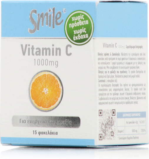 AM Health Vitamin C für Stärkung des Immunsystems, die Haut & Antioxidative Wirkung 1000mg 15 Tütchen