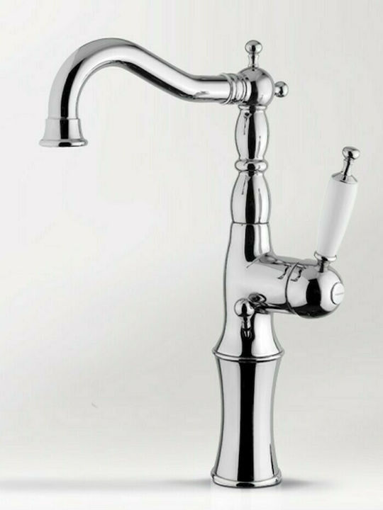 Bugnatese Oxford Mixing Tall Sink Faucet Retro Chrome