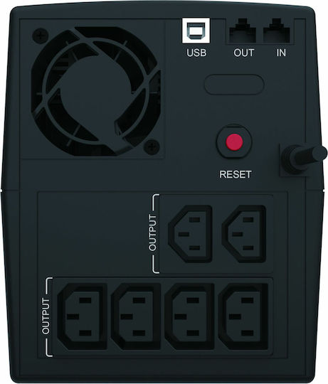 Conceptronic ZEUS04E UPS Linie-interaktiv 2200VA 1320W mit 6 IEC Steckdosen