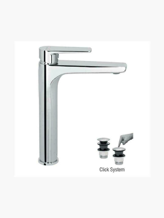 Viospiral Optima Plus Mixing Tall Sink Faucet Silver