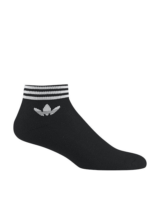 adidas Trefoil Αθλητικές Κάλτσες Μαύρες 3 Ζεύγη