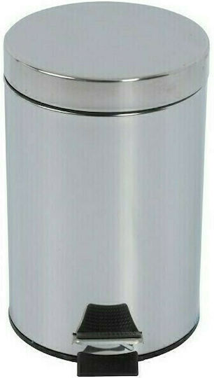 Karag Hotel GA-8812 Inox Bathroom Basket 12lt Silver