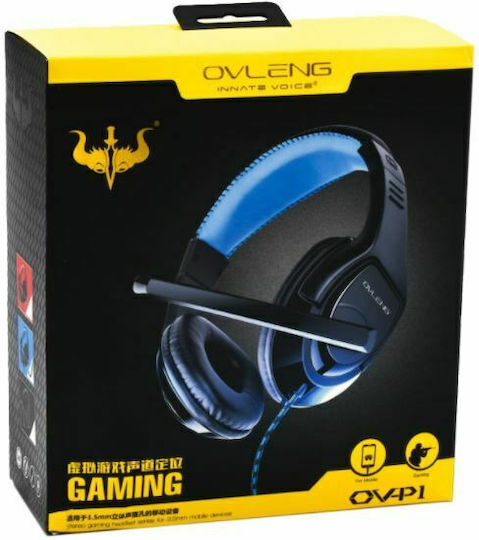 Ovleng OV-P1 Over Ear Gaming Headset with Connection 3.5mm Black/Red