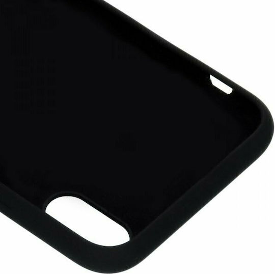 Senso Umschlag Rückseite Silikon Schwarz (iPhone XR)