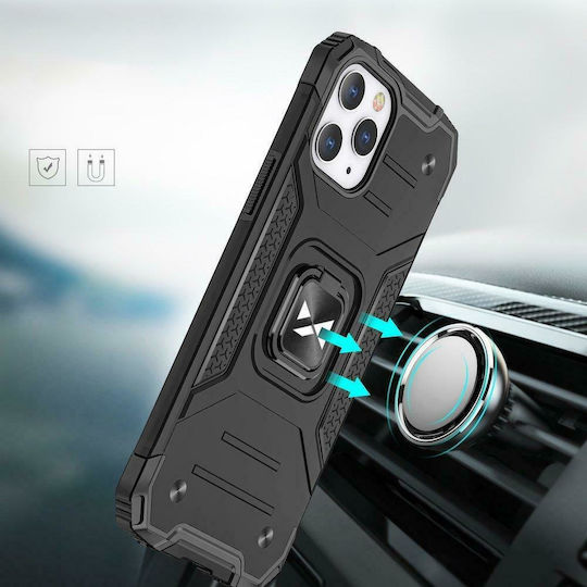 Wozinsky Ring Armor Kickstand Tough Rugged Back Cover Πλαστικό Μαύρο (iPhone 13)
