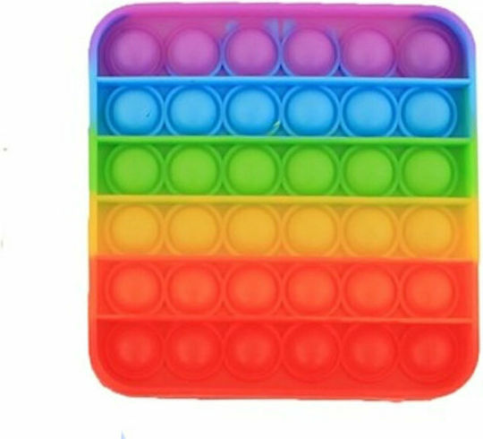 Square Rainbow Pop It Fidget Silicone Multicolour