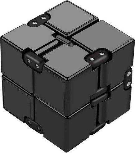 Anti Stress Fidget Infinity Cube Plastic Black
