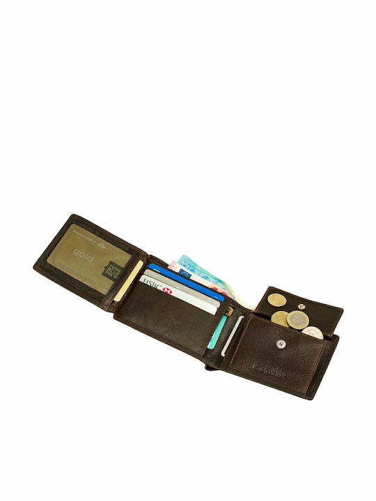 Leather Men's Wallet Classic with RFID Brown