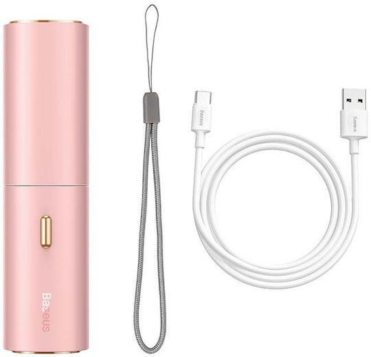 Baseus Square Tube Mini Handheld Fan Ανεμιστηράκι USB Ροζ