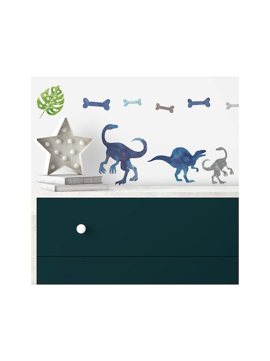 RoomMates Decor Kids Vinyl Wall Sticker Watercolor Dinosaur 27x23cm 18pcs