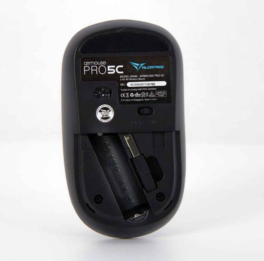 Alcatroz Wireless Two Way Dongle (USB+Type-c) Mouse Black
