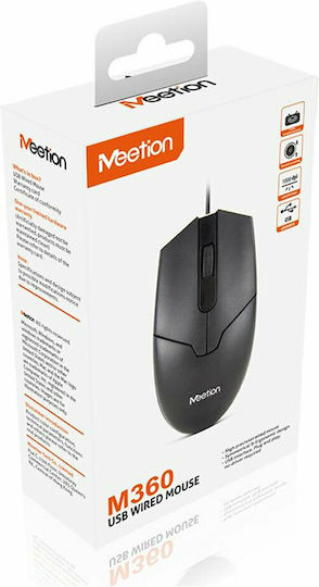 Meetion M360 С кабел Мишка Черен