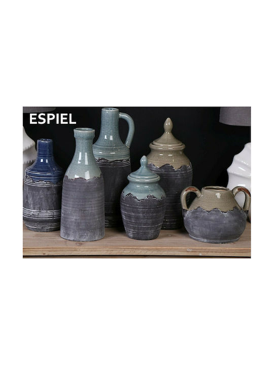 Espiel Decorative Vase Gray 14x17x17cm