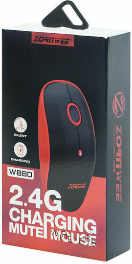 Zornwee W880 Ασύρματο Ποντίκι Black/Red