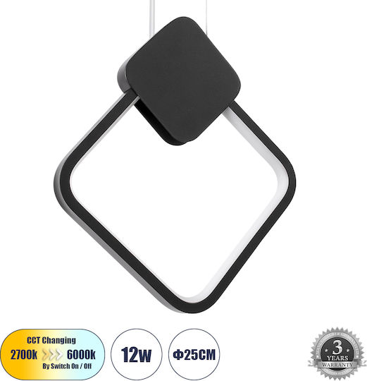 GloboStar Mary Pendant Light Black 20x25x28.5cm