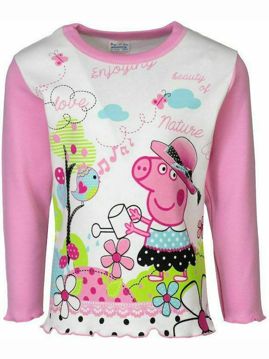 Papillon Kids Set Top & Bottom Kids Winter Cotton Pyjamas Pink