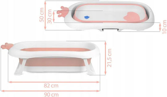 Ricokids Сгъваема Бебешка Вана RK-280 White/Pink