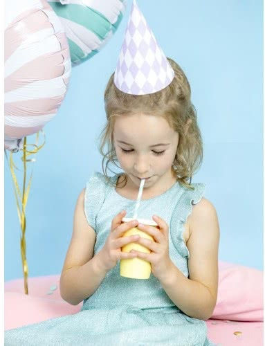 PartyDeco SPP1-001J Καλαμάκια Χάρτινα Μπλε Paper Straws Μπλε, 19.5cm 10τμχ