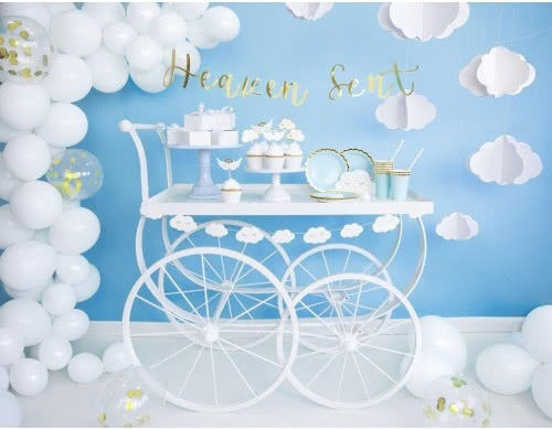 PartyDeco SPP1-001J Καλαμάκια Χάρτινα Μπλε Paper Straws Μπλε, 19.5cm 10τμχ