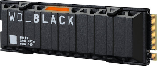 Western Digital Black SN850 SSD 1TB τύπου M.2 με σύνδεση PCI Express 4.0 και Ψύκτρα (PS5 Compatible) WDS100T1XHE