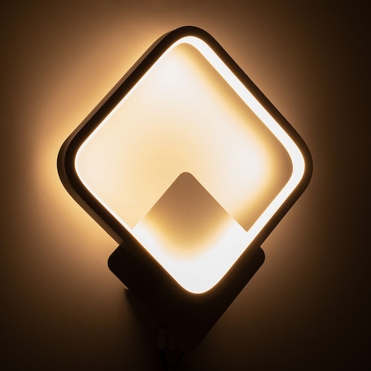 GloboStar Lena Modern Lumină de Perete cu LED Integrat și Lumină Alb Reglabil 25x29.5cm