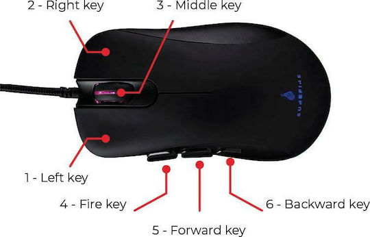 Condor Claw RGB Gaming Ποντίκι 6400 DPI Μαύρο