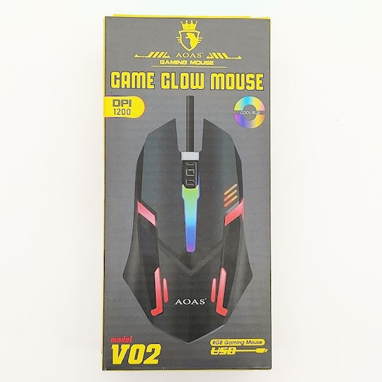 Aoas Aoas v02 Gaming Ποντίκι Μαύρο