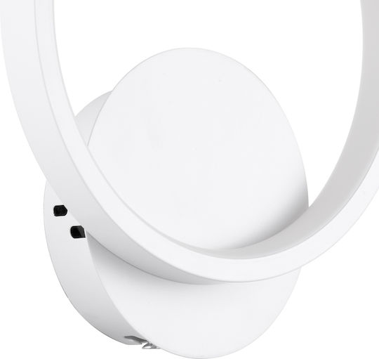 GloboStar Ted Modern Lamp Wall with Integrated LED and Adjustable White Light 20x23cm