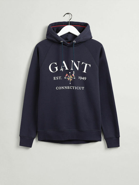 Суитшърт с Качулка Тъмносин