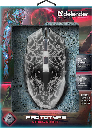 Defender Prototype GM-670L RGB Gaming Ποντίκι Μαύρο