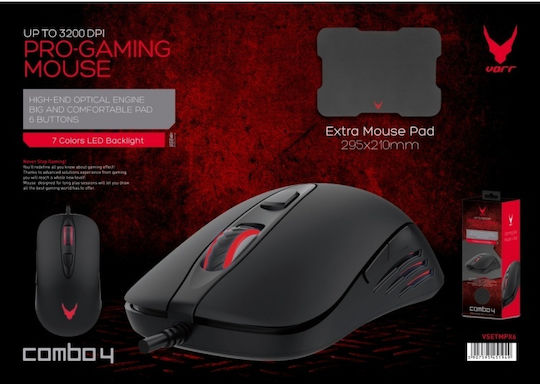 Omega VARR Gaming Set RGB Gaming Ποντίκι 3200 DPI Μαύρο