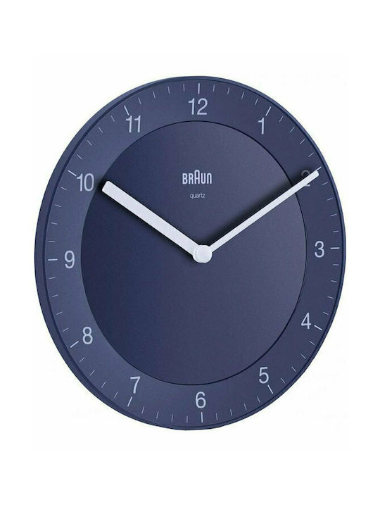 Braun BC06BL Silent Ceas de Perete Plastic Albastru marin Ø20cm