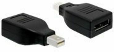 DeLock Конвертор mini DisplayPort мъжки към DisplayPort женски Черен 1бр 65238