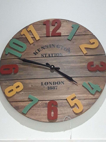 Etoile Antikes Wanduhr Hölzernes Mehrfarbig Ø60cm