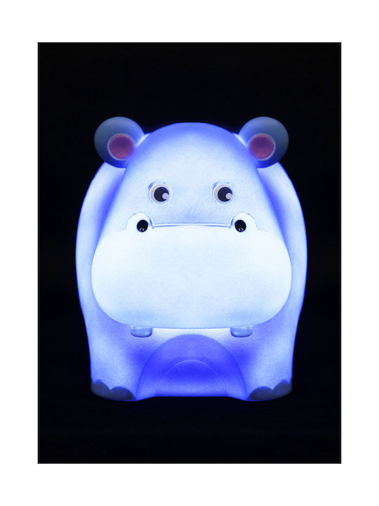 Fisher Price Night Light LED Hippopotamus Battery Blue