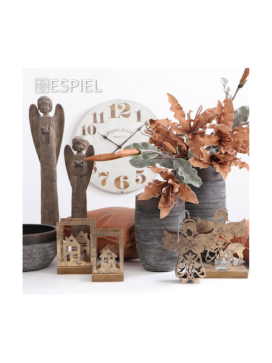 Espiel Wall Clock Polyresin White Ø50.6cm