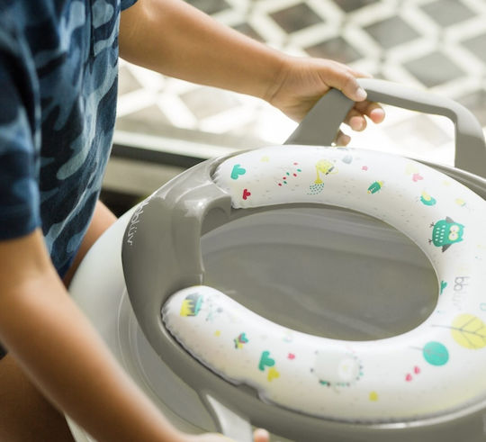 Bbluv Toddler Toilet Seat Poti with Handles & Gray Cushion