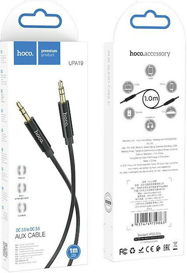 Hoco 3.5mm Jack Cable Male - 3.5mm Jack Male Black 1m
