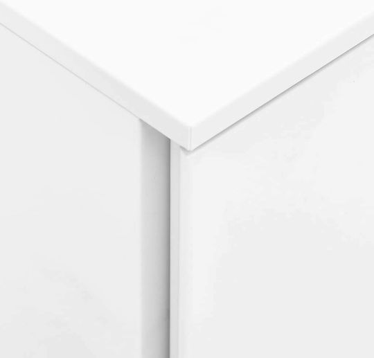 Συρταριέρα Γραφείου Μεταλλική με Ροδάκια & Κλειδαριά Λευκό 39x45x60cm