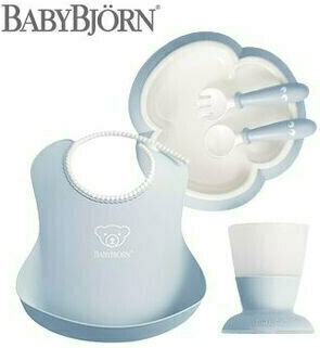 BabyBjorn Feeding Set Baby Dinner Set made of Plastic Blue 5pcs