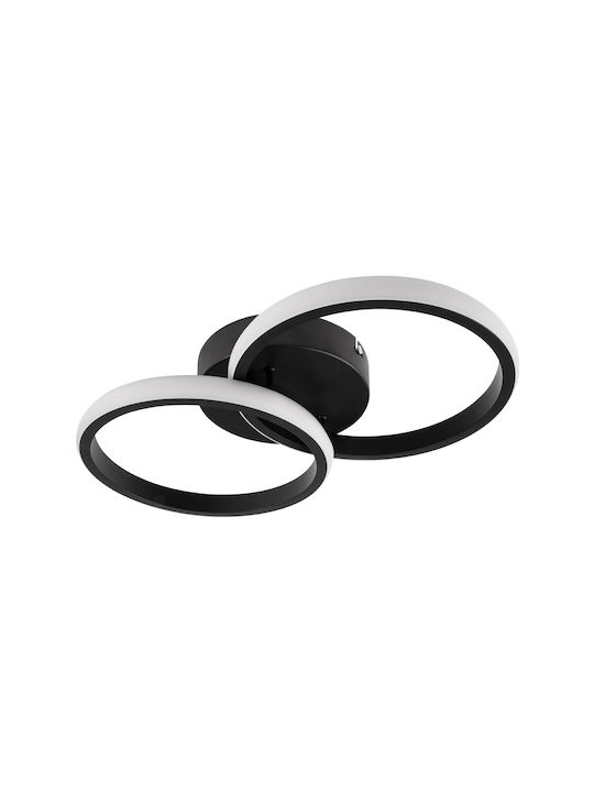GloboStar Cora Ceiling Mount Light 36cm Black with Integrated LED