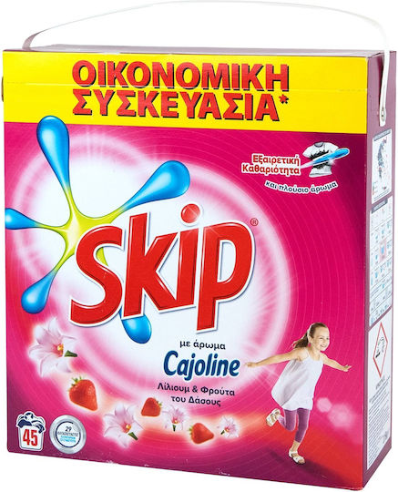Skip Cajoline Απορρυπαντικό Ρούχων σε Σκόνη με Άρωμα Cajoline Λίλιουμ & Φρούτα του Δάσους 3.15kg (45 Μεζούρες)