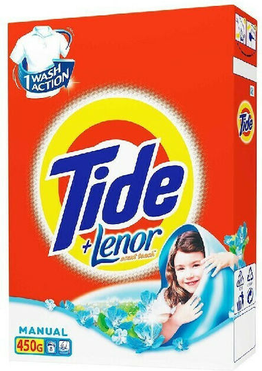 Tide Απορρυπαντικό σε Σκόνη για Πλύσιμο στο Χέρι με Άρωμα Lenor Scent Touch για Μάλλινα Ρούχα 0.45kg (3 Μεζούρες)